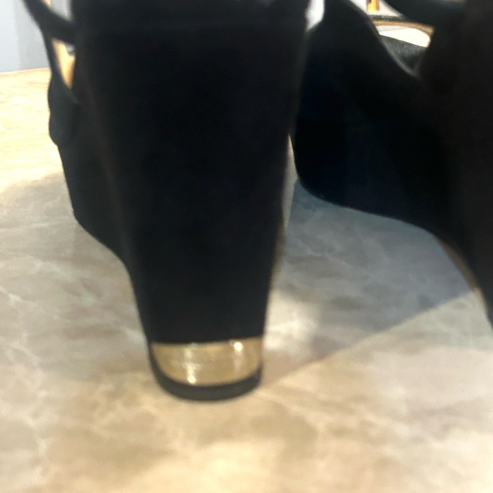 Jimmy Choo Elegant Black Suede Wedge Heels size 41 - Picture 12 of 16